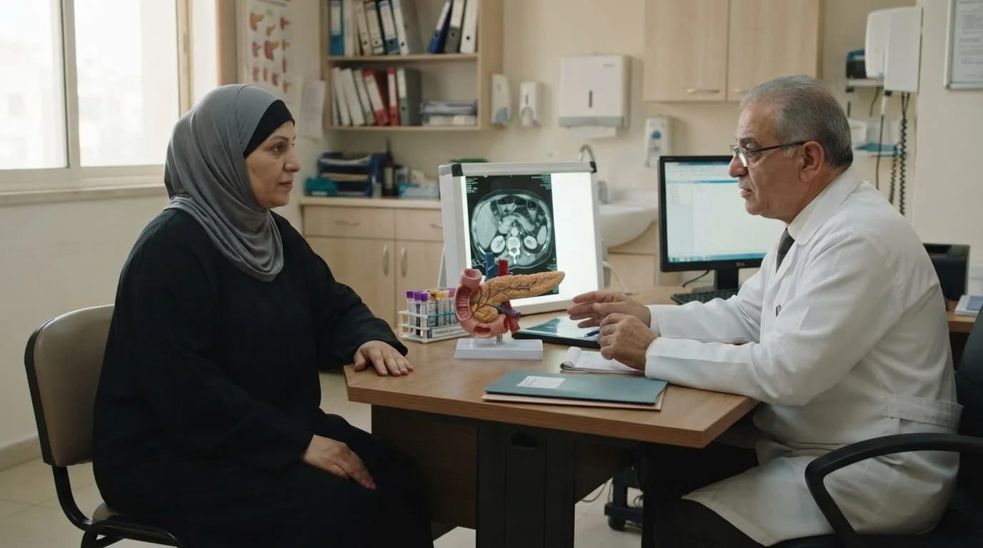 أمراض البنكرياس الشائعة: من التهاب البنكرياس إلى القصور الإفرازي — عرض لأهم أمراض البنكرياس الشائعة، أسبابها، أعراضها، وأهمية تعديل نمط الحياة في الإدارة العلاجية.