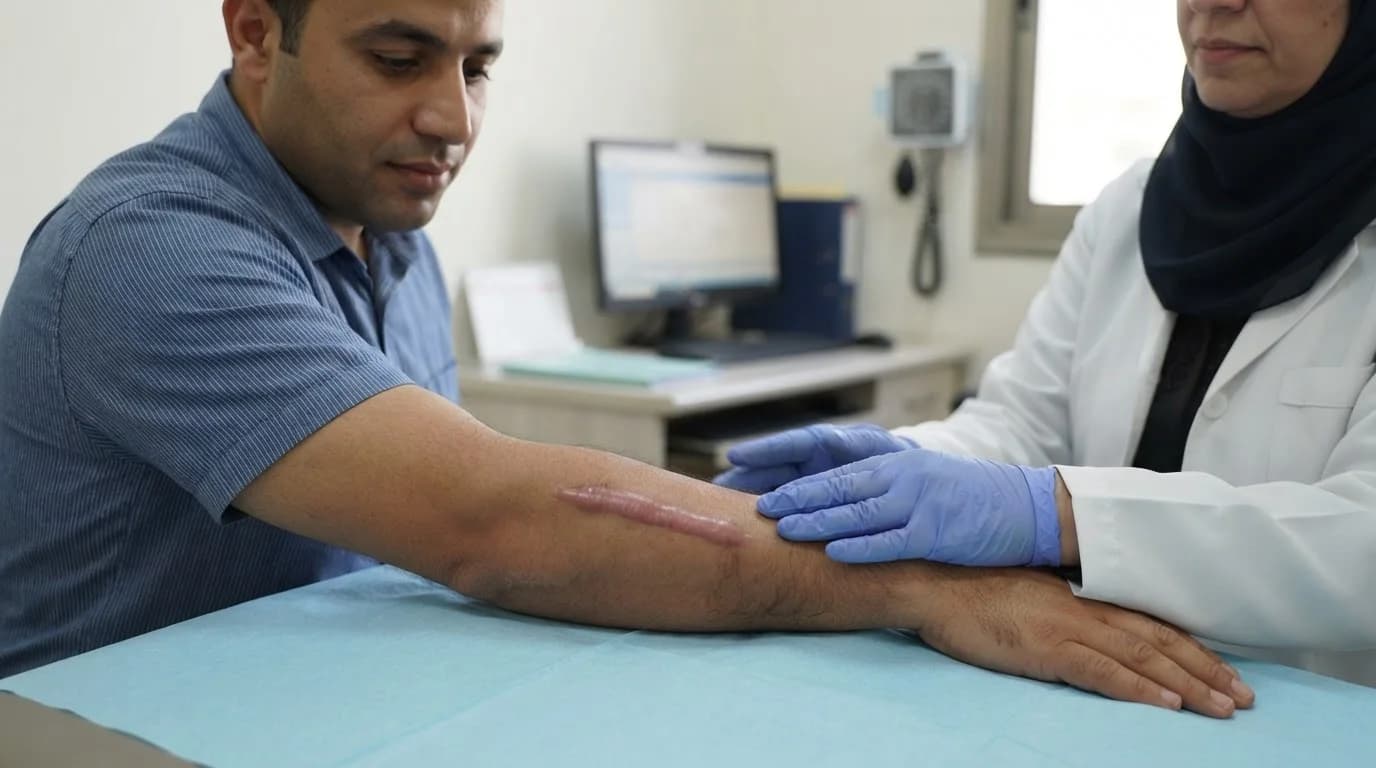الندبات المتضخمة والكيلويد: فهم الفروقات وخيارات العلاج المتاحة — شرح للندبات المتضخمة والكيلويد، أسباب تشكلها بعد الجروح، وكيفية التمييز بينها وعلاجها.