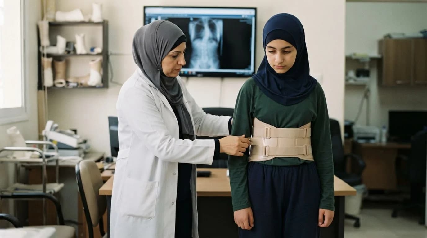 رحلة التعامل مع الجنف عند المراهقين: كيف تختار مسار العلاج الأمثل؟ — توضيح لرحلة التعامل مع الجنف لدى المراهقين، طرق الاكتشاف، والمتابعة، وخيارات العلاج بالمشد.