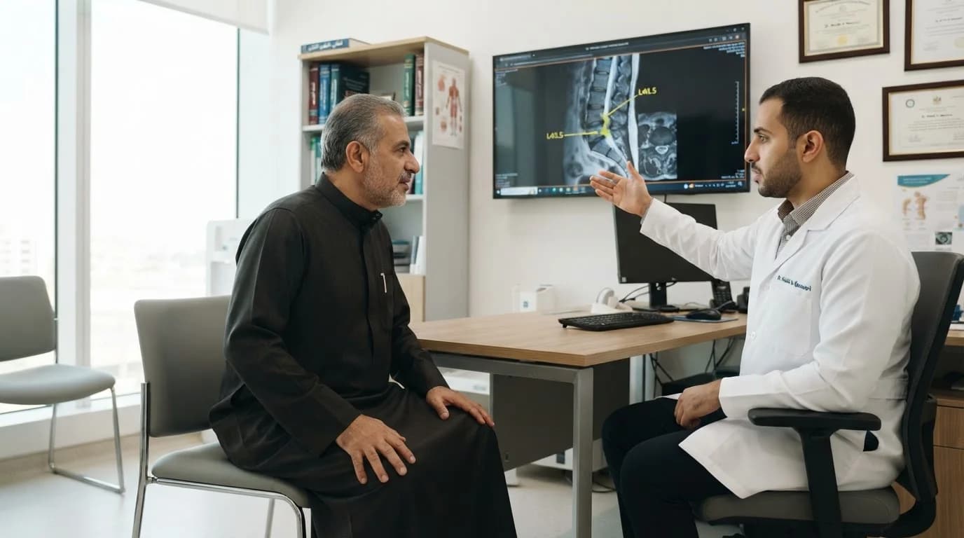 تضيق القناة القطنية: فهم ألم الساق والخيارات العلاجية — يوضح المقال أسباب تضيق القناة القطنية وأعراضه وخيارات العلاج المتاحة للتخفيف من الألم.