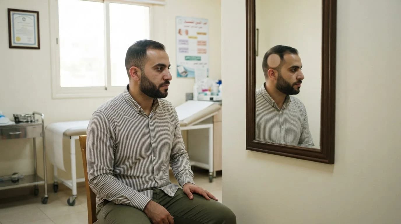 الثعلبة البقعية: أسباب فراغات الشعر وفرص عودة النمو — يستعرض المقال طبيعة الثعلبة البقعية كمرض مناعي، وفرص نمو الشعر مجدداً مع طرق التعامل الصحيحة.