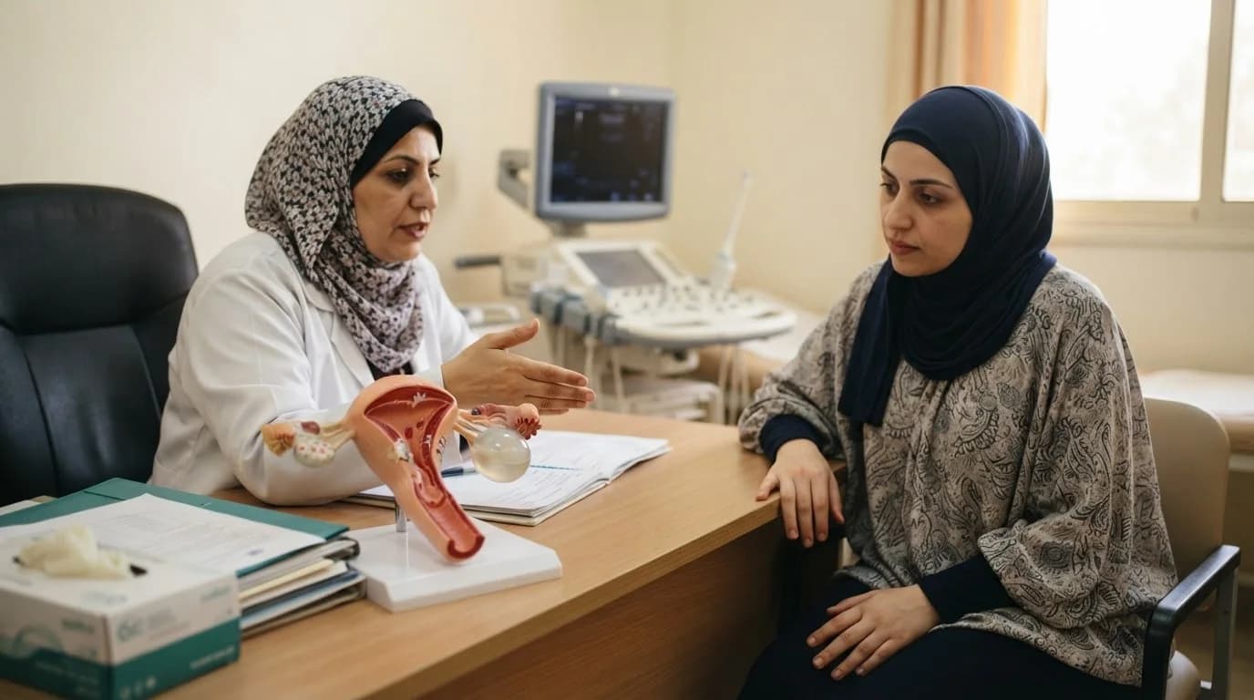 أكياس المبيض: متى تختفي ومتى تحتاج متابعة أو جراحة؟ — تعريف بأكياس المبيض، متى تختفي ذاتيًا ومتى تتطلب الفحوصات أو التدخل الجراحي.