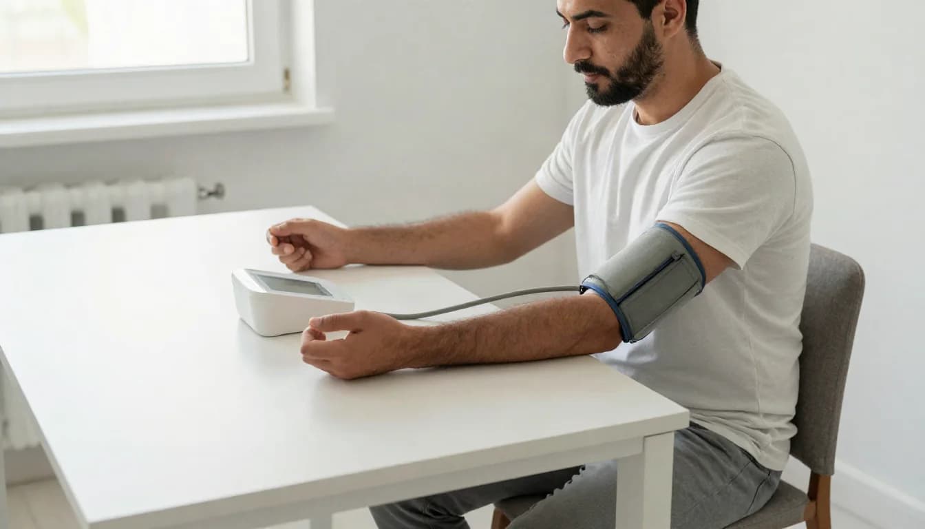 قياس ضغط الدم في المنزل: الطريقة الصحيحة وقراءة النتائج — الطريقة الصحيحة لقياس ضغط الدم في المنزل وكيفية فهم القراءات وتجنب الأخطاء الشائعة.
