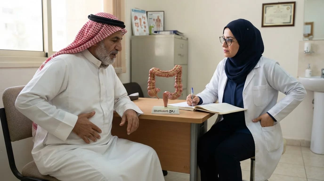 التهاب الرتوج في القولون: الألم والحمية والمضاد والجراحة — دليل حول التهاب رتوج القولون، مسبباته، طرق تشخيصه، وخيارات العلاج المتاحة بناءً على حالة المريض والمضاعفات.