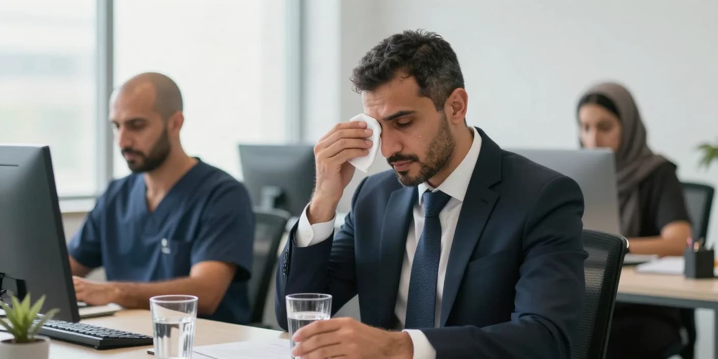 فرط التعرق: متى يكون أوليًا ومتى يشير إلى سبب طبي؟ — توضيح للحالات التي يسبب فيها فرط التعرق قلقاً طبياً، والفرق بين التعرق الأولي والثانوي.