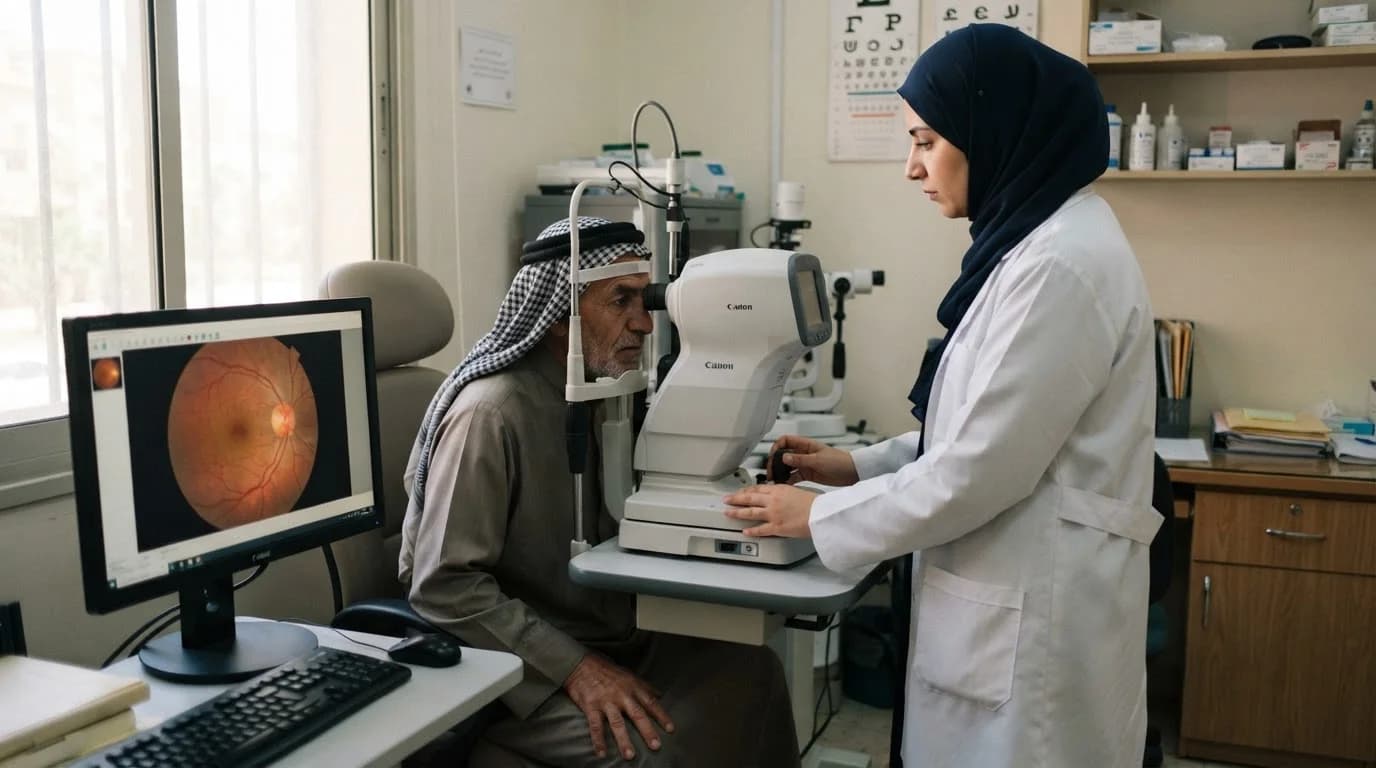 اعتلال الشبكية السكري: فحص العين قبل ظهور الأعراض — دليل لاعتلال الشبكية السكري، أهمية الفحص المبكر، مخاطر أذية الأوعية، وطرق التشخيص والعلاج.