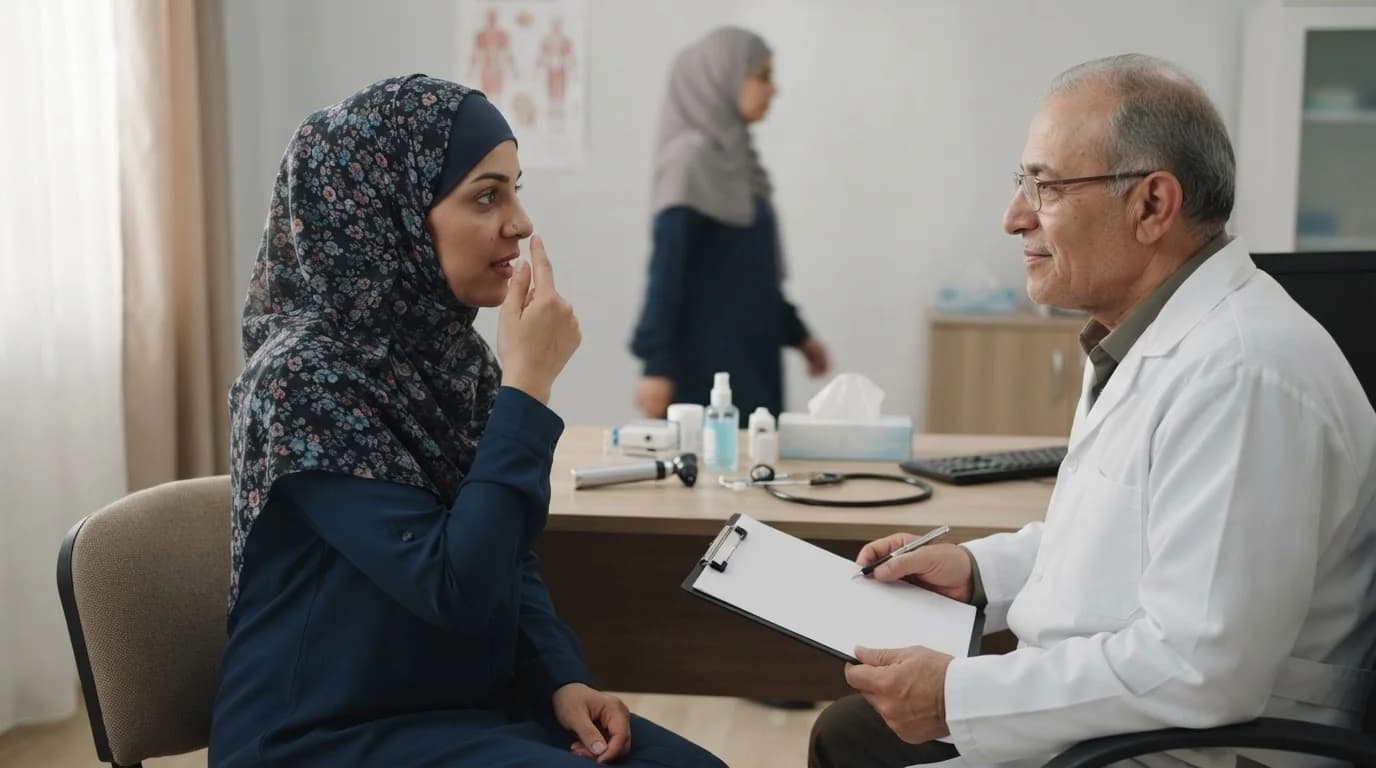 انحراف الحاجز الأنفي: متى يفسر انسداد جهة واحدة؟ — شرح طبي لحالة انحراف الحاجز الأنفي، أعراضه، وكيفية تحديد الحاجة للعلاج الطبي أو الجراحي.