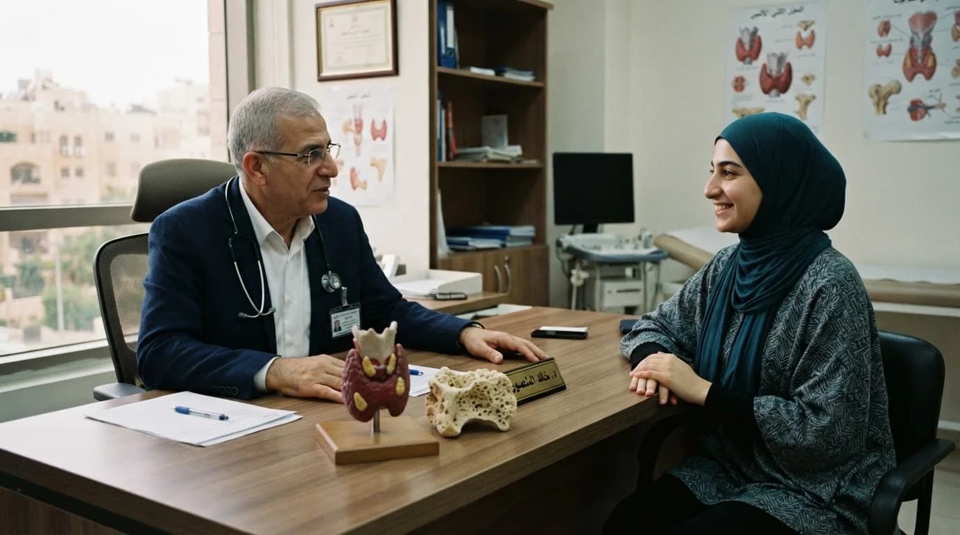 فرط نشاط جارات الدرق: ارتفاع الكالسيوم وحصى الكلى وهشاشة العظام — يوضح أسباب فرط نشاط جارات الدرق، تأثيره على الكالسيوم والعظام، وكيفية تشخيص وعلاج هذه الحالة بشكل دقيق.